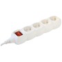 home Produžni kabl, 4 utičnica, prekidač, 1.0mm², 3 met, bijeli - NV 4K-3/W