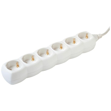home Produžni kabl, 6 utičnica, 1.0mm², 1,5 met, bijeli - NV 6/WH