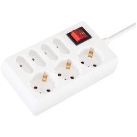 home Produžni kabl, 3 + 4 utičnice, 1.0mm², 1.5 met, bijeli - NV 17/WH