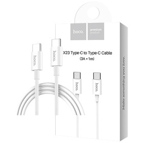 hoco. USB kabl za smartphone, USB type C na type C, 1 met., 3 A - X23 Skilled White