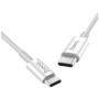 hoco. USB kabl za smartphone, USB type C na type C, 1 met., 3 A - X23 Skilled White